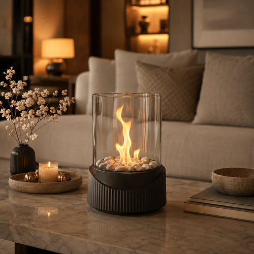 Cheminée de table Fiamma métal noir