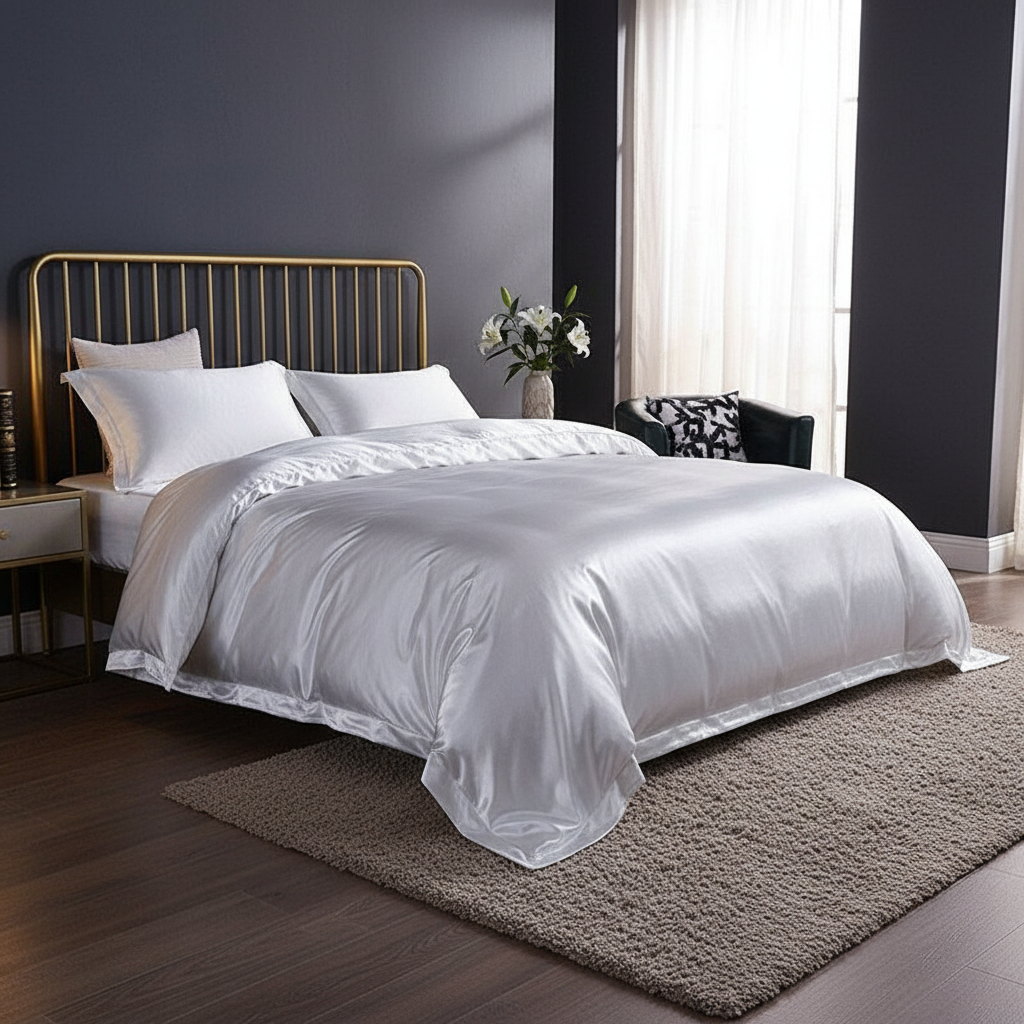 Parure de lit soie Seta Notte chambre italienne