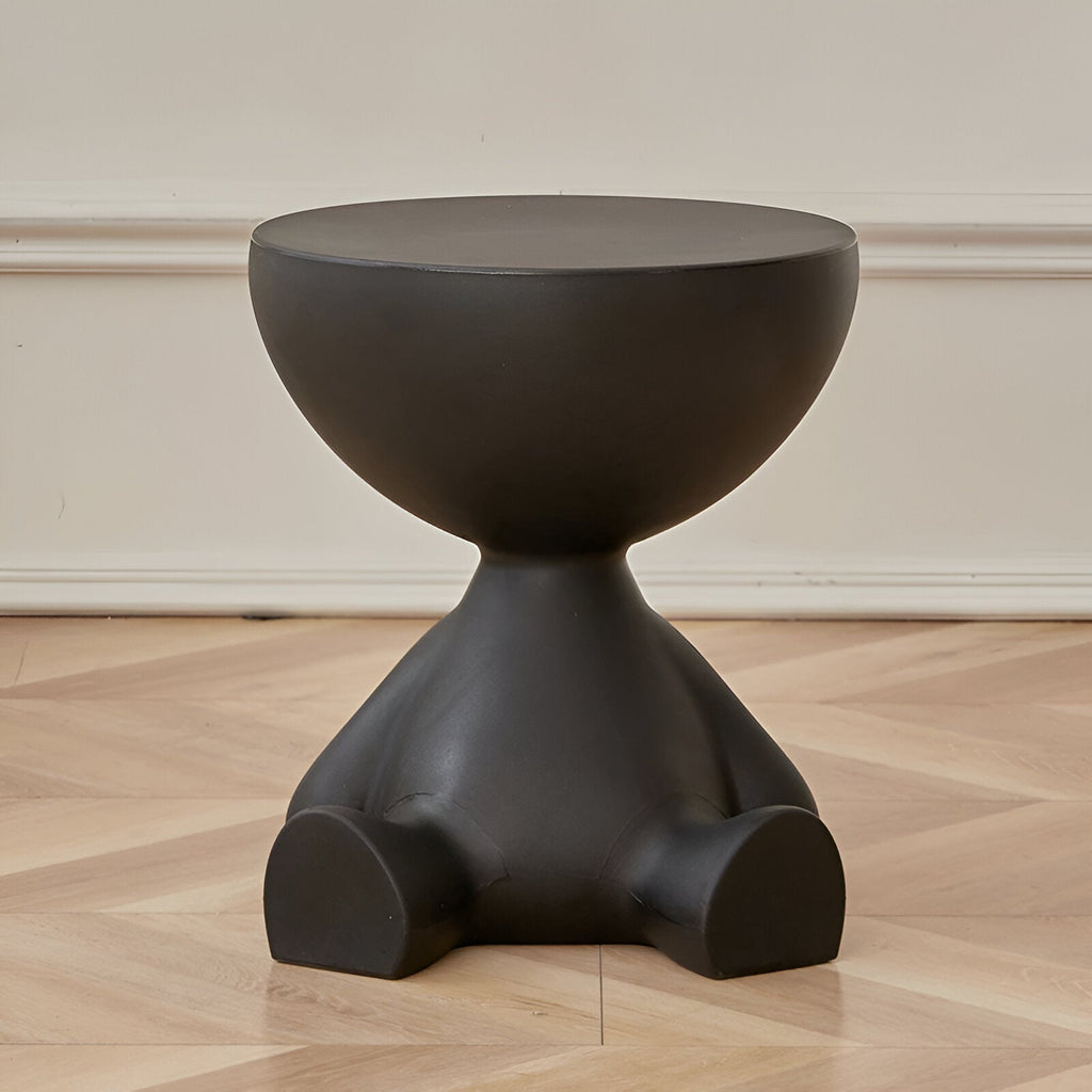 Table basse ronde noire