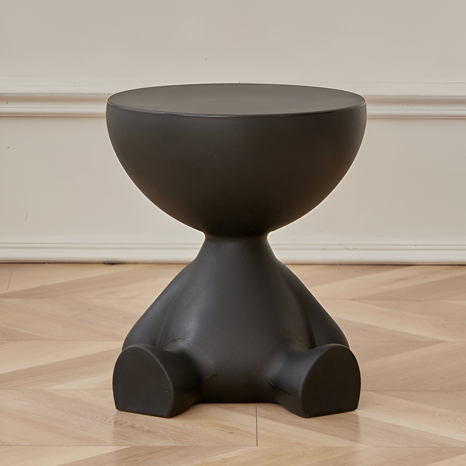 Table basse ronde noire