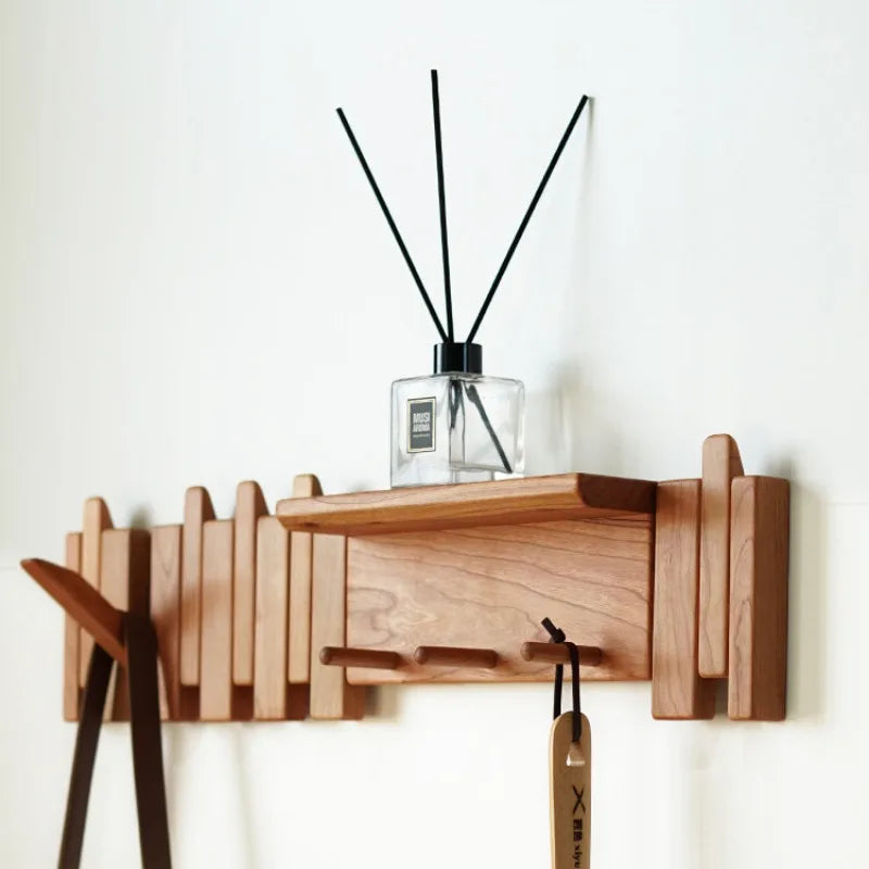 Patère noyer design piano