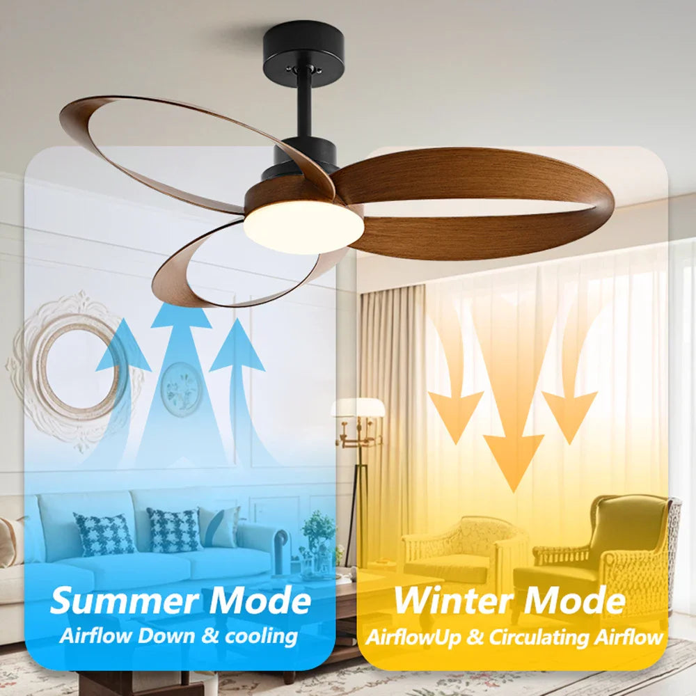 Ventilateur plafond ambiance chaleureuse