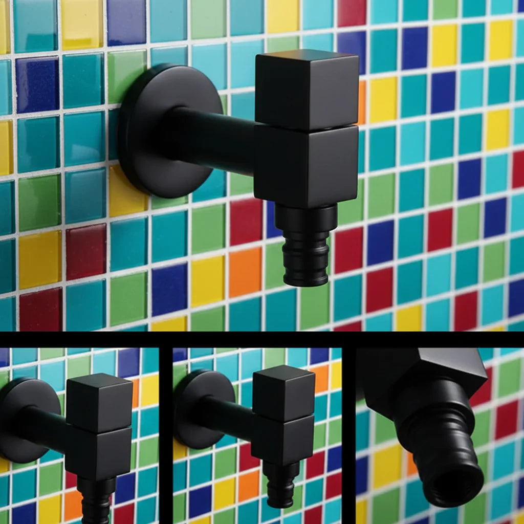 Robinet mural noir mat