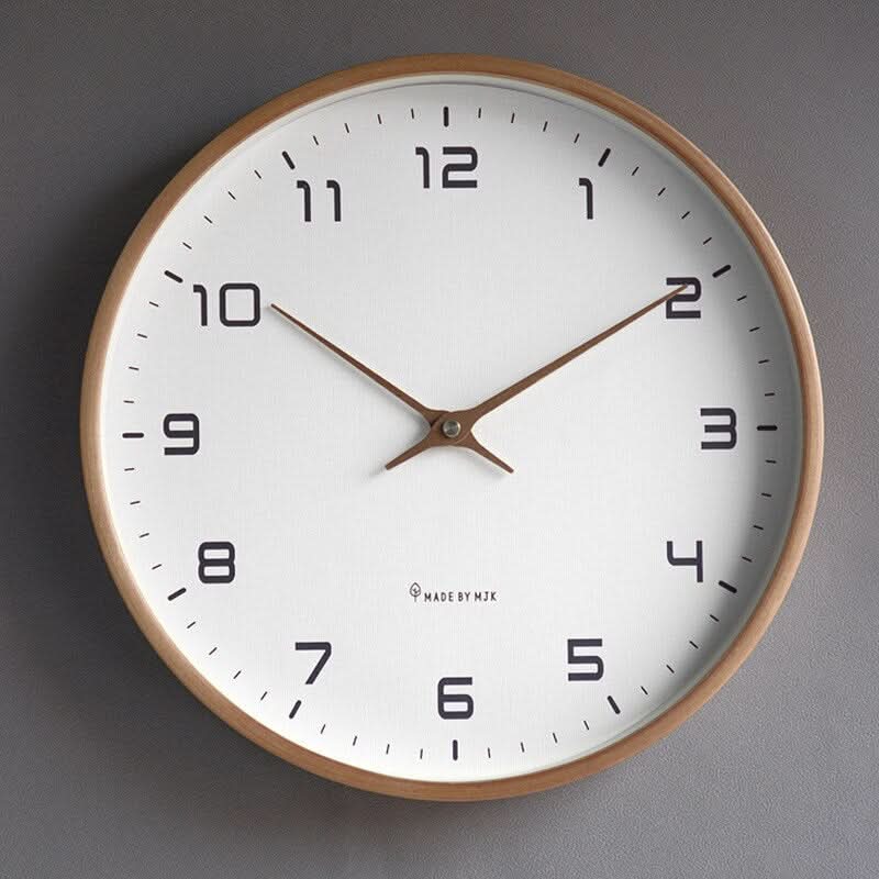 Horloge bois crème