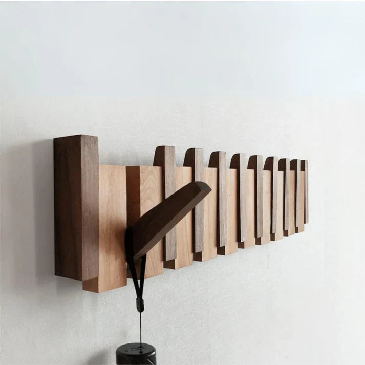 Portemanteau mural bois design piano
